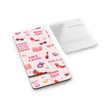 Phone Stand — 'Boss Girl' Pink Pattern Phone Dock (Like a Boss, Cute Shoes & Coffee)