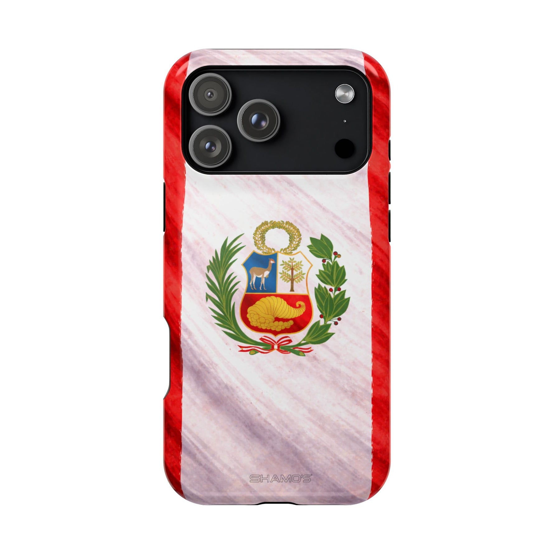 Peru Flag Magnetic Impact-Resistant Phone Case, Protective Patriotic Design, MagSafe Compatible - iPhone 17 Pro Max / Glossy - Shamo's