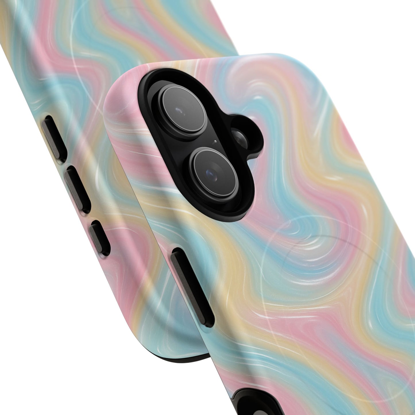Rainbow Marble Swirl iPhone Case with MagSafe