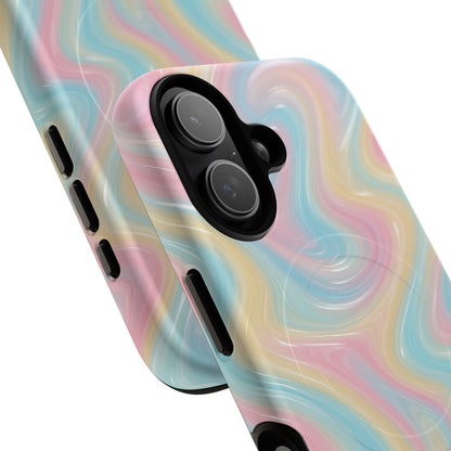 Rainbow Marble Swirl iPhone Case with MagSafe