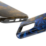 Blue Swirl & Burl Wood Impact iPhone Case | MagSafe compatible  Shamo's