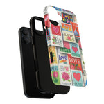 Vintage Romantic Love Stamp iPhone Case | Tough Protection + MagSafe