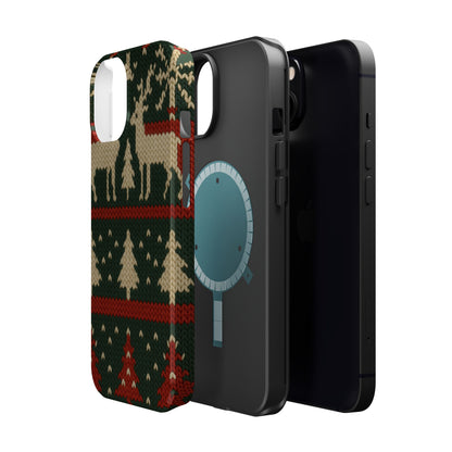 Holiday Reindeer Knit iPhone Case | compatible with MagSafe