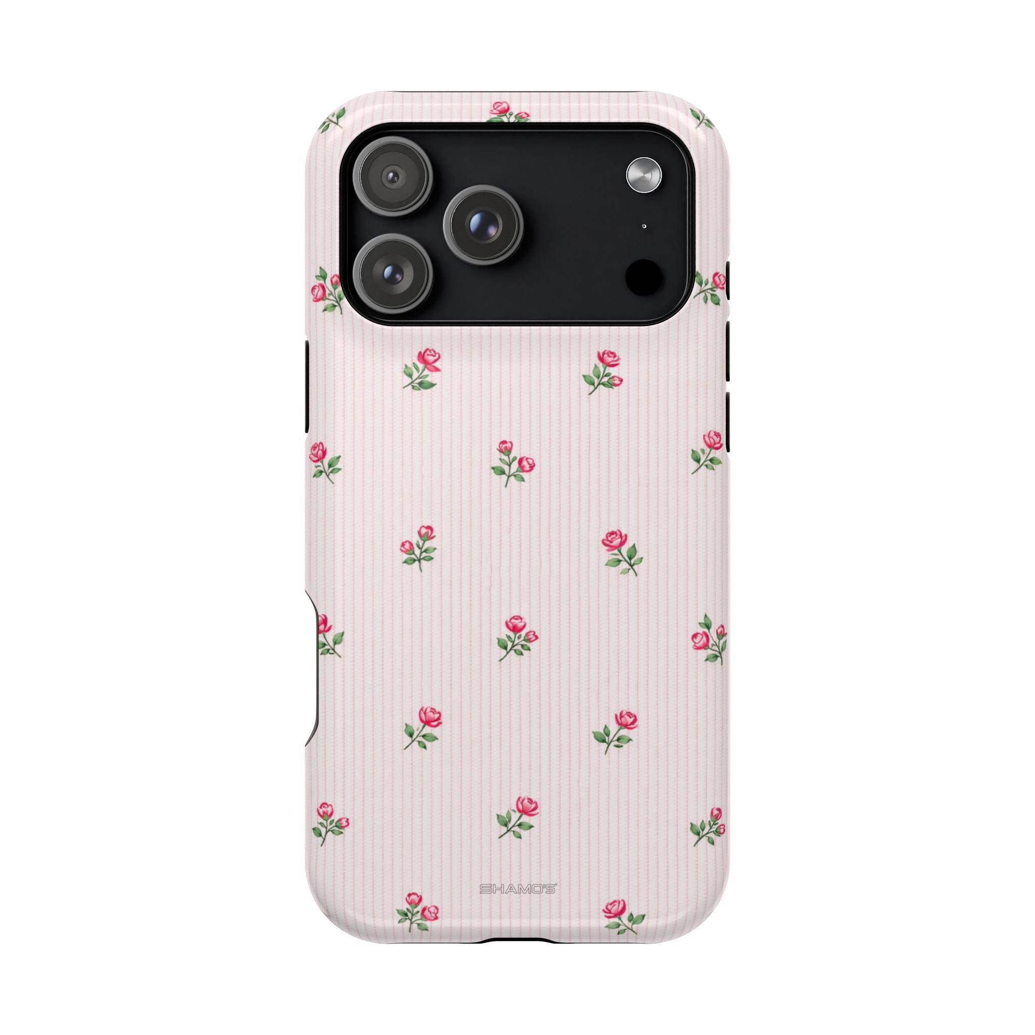 Floral Pink Impact-Resistant iPhone Case | MagSafe