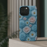 Frozen Floral Rose & Daisy Impact iPhone Case | MagSafe compatible  Shamo's