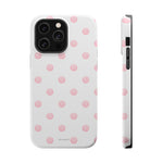 Pink Polka Dot Impact-Resistant Phone Case | MagSafe