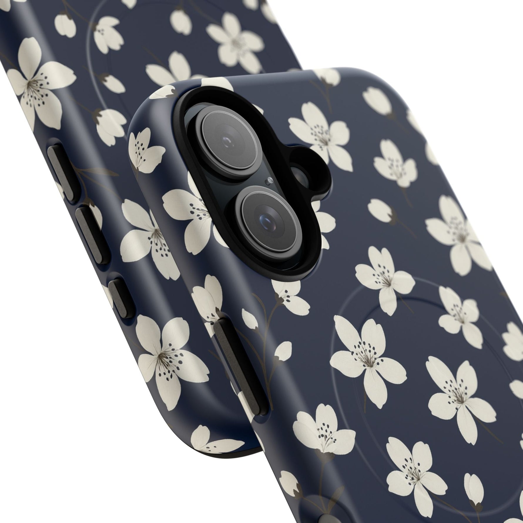Navy Blossom Floral iPhone Case | MagSafe  Shamo's