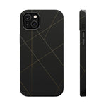 Black Geometric Design iPhone Case | MagSafe  Shamo's iPhone 14 Plus / Matte