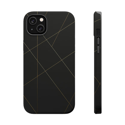 Black Geometric Design iPhone Case | MagSafe  Shamo's iPhone 14 Plus / Matte