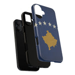 Kosovo Flag Tough iPhone Case — Navy Blue Stars & Gold Map (MagSafe compatible)  Shamo's