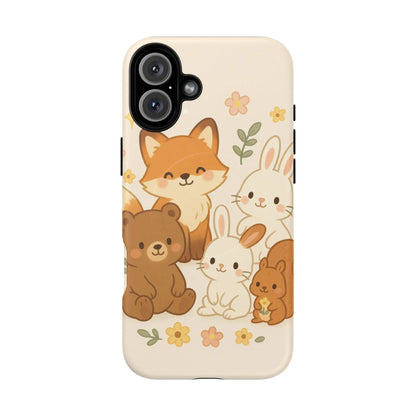 Forest Friends iPhone Case — Fox, Bear & Bunny Design. with MagSafe - Shamo's
