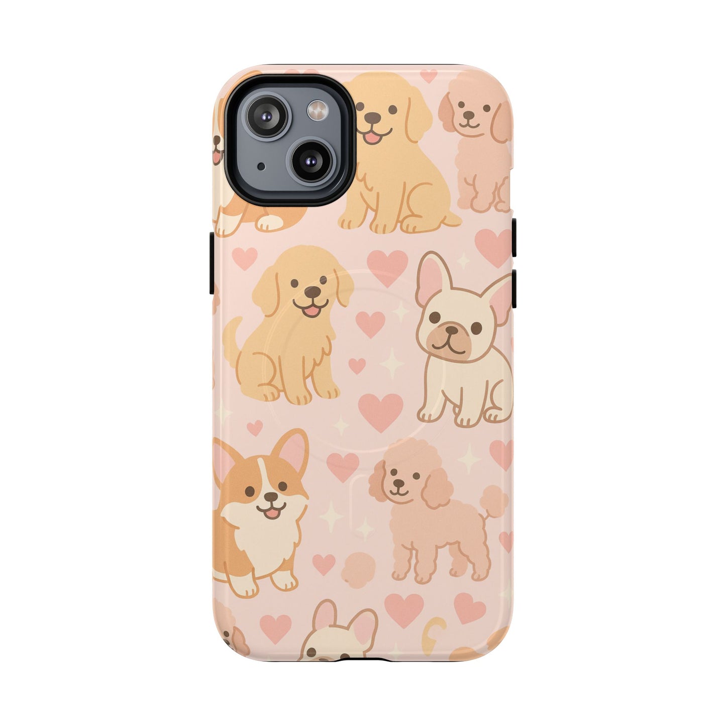 Puppies & Hearts iPhone Case compatible with MagSafe - Shamo's