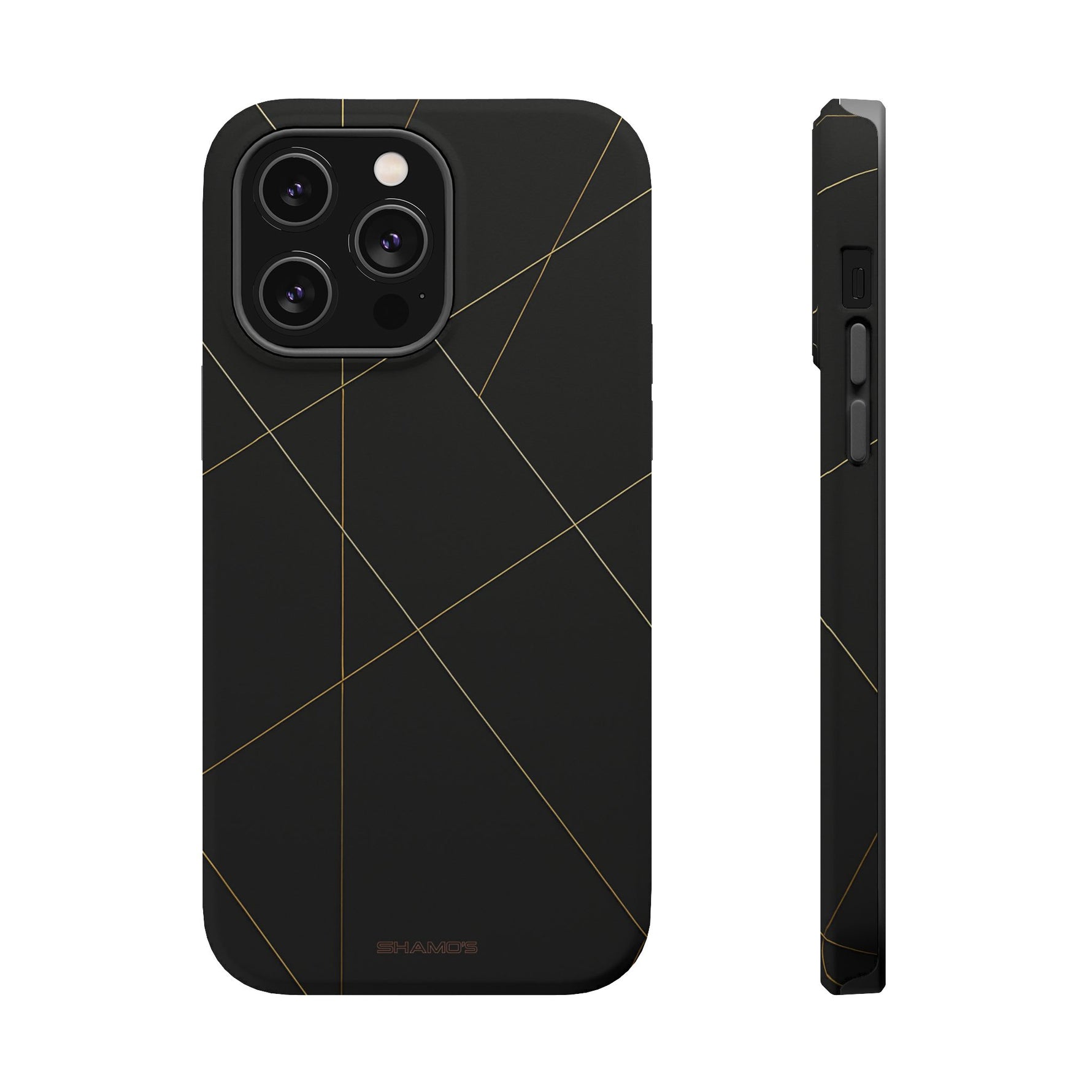 Funda para iPhone con diseño geométrico negro | MagSafe