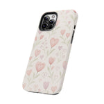 Pink Watercolor Heart Floral Pattern | Tough Impact Phone Case  Shamo's