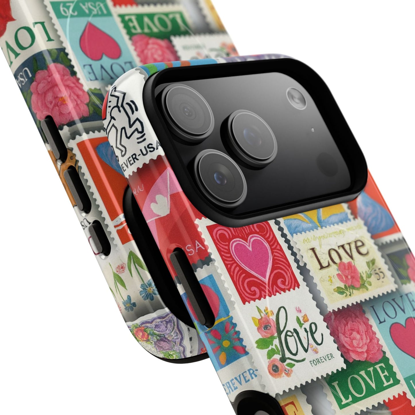 Vintage Romantic Love Stamp iPhone Case | Tough Protection + MagSafe  Shamo's
