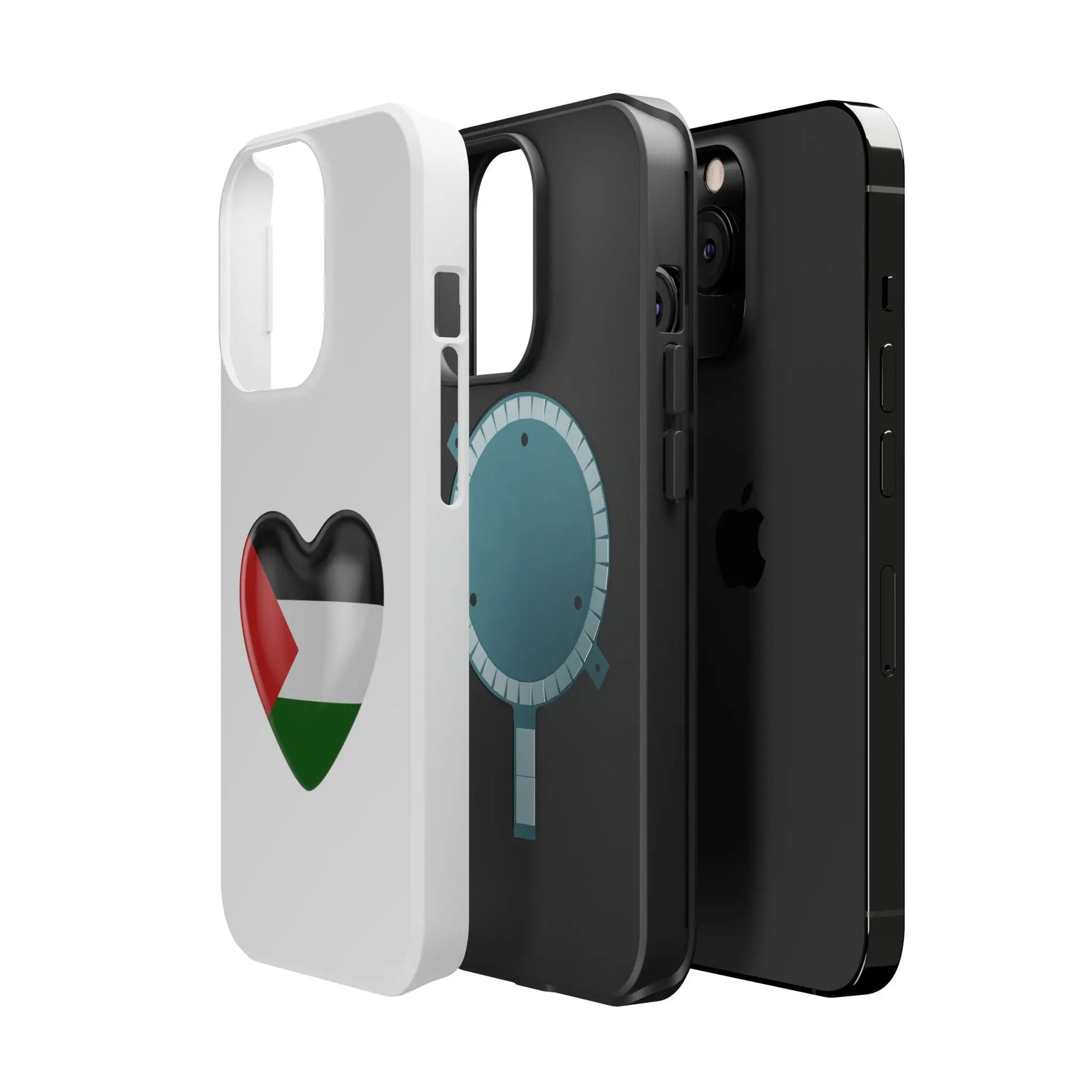 MagSafe Tough Cases with Palestinian flag in heart shape - Shamo's