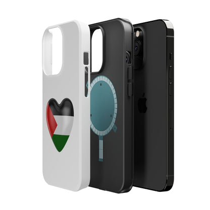 MagSafe Tough Cases with Palestinian flag in heart shape
