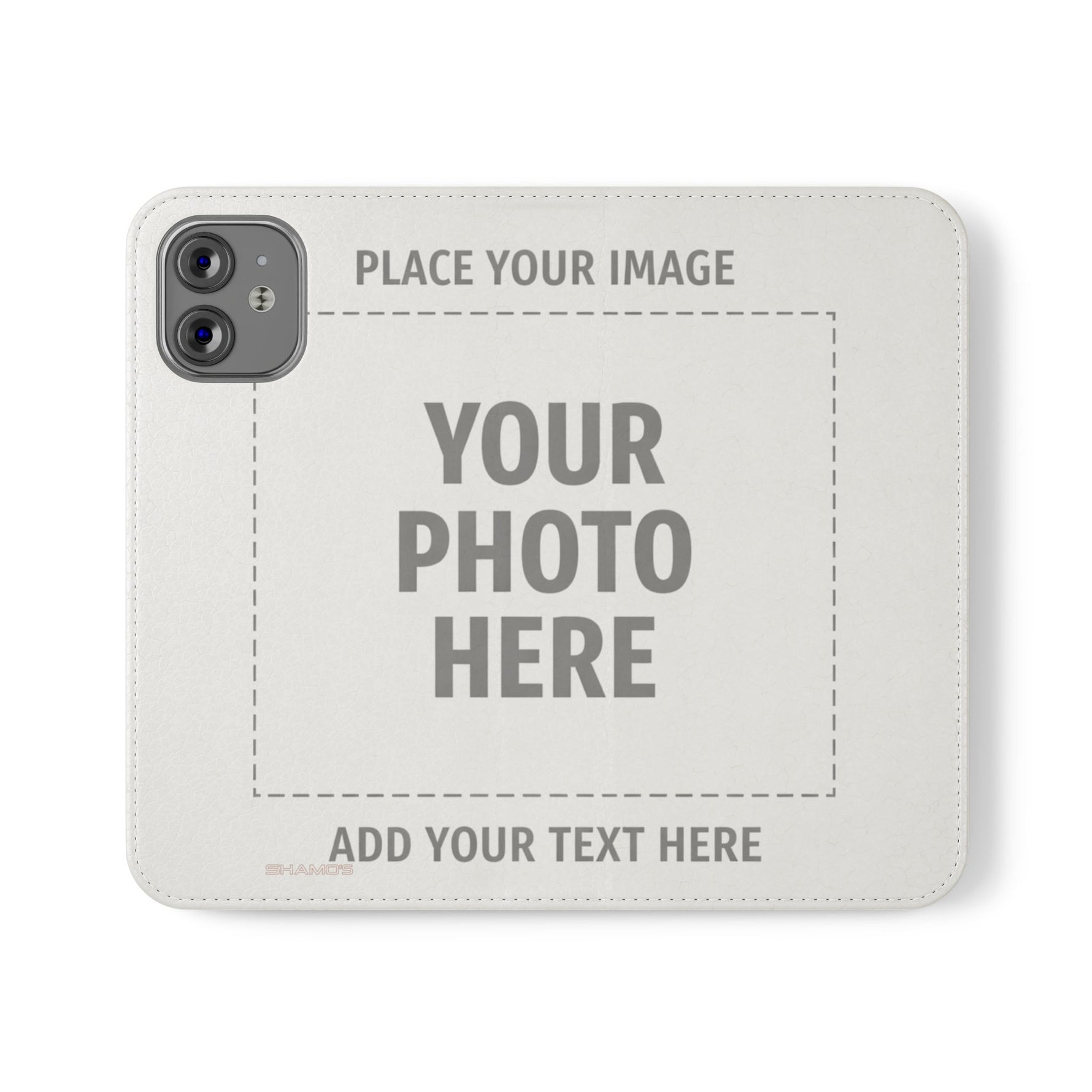 Personalized Flip Wallet Phone Case – Custom Photo & Text Wallet Cover