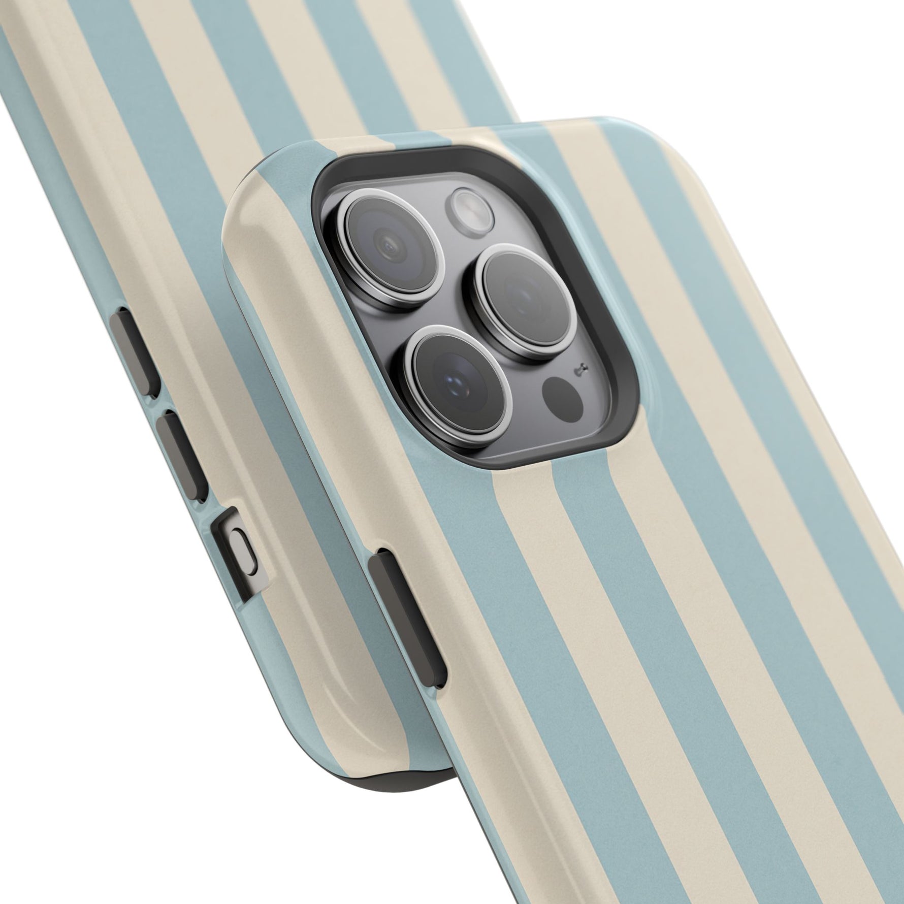 Blue Strips Pattern iPhone Case Compatible with MagSafe - Shamo's