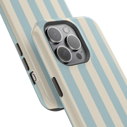 Blue Strips Pattern iPhone Case Compatible with MagSafe