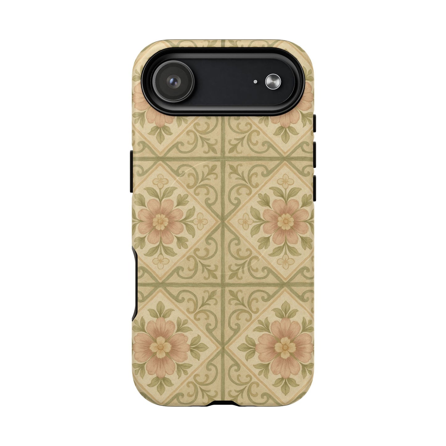 Vintage Rustic Foral Tiles iPhone Case | MagSafe