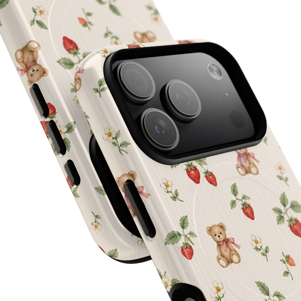 Strawberry Teddy iPhone Case with MagSafe