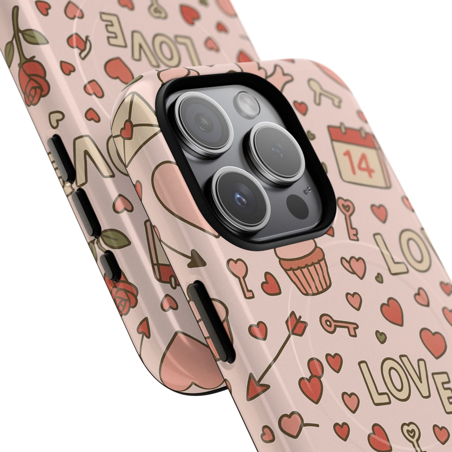 Sweet Love Pattern iPhone Case (MagSafe compatible)