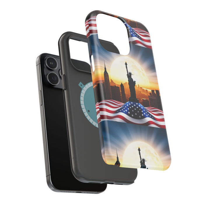 MagSafe American Flag Tough Phone Case: Show Your Patriotism in Style