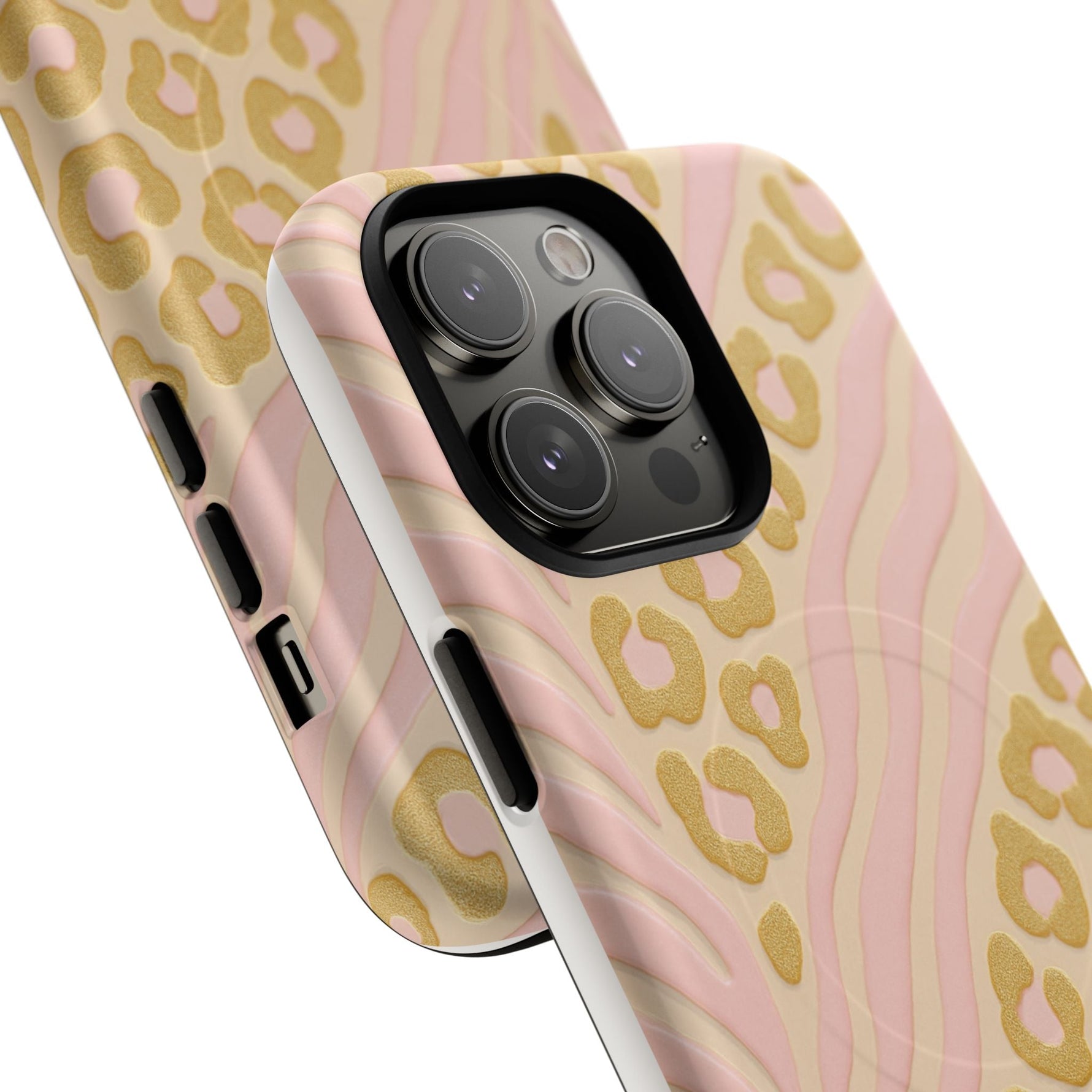 Pink Gold Leopard iPhone Case compatible with MagSafe  Shamo's