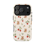 Strawberry Teddy iPhone Case with MagSafe