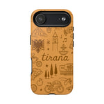Tirana Illustrated Hand-Drawn iPhone Case — Albanian Landmarks & Icons | MagSafe compatible  Shamo's iPhone 17 Air / Glossy