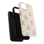 Cute Pastel Bear Impact Phone Case | Heart & Star Kawaii Pattern