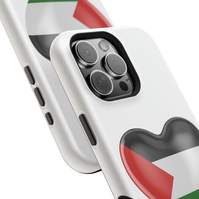 MagSafe Tough Cases with Palestinian flag in heart shape