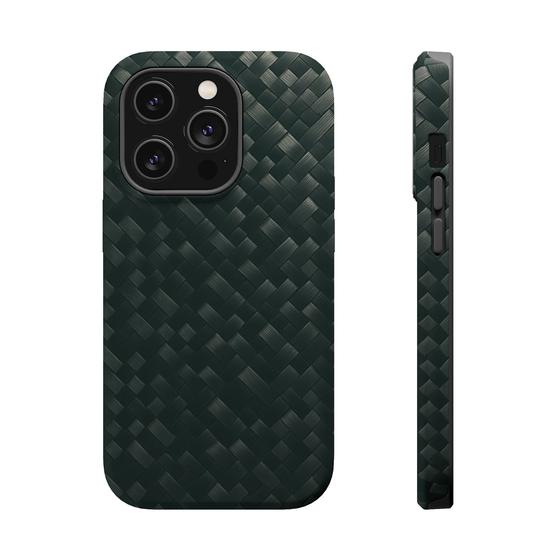 Dark Carbon Fiber Texture Magnetic Impact-Resistant iPhone Case | MagSafe compatible  Shamo's iPhone 14 Pro / Matte