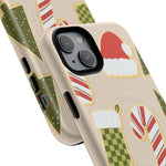 Festive Candy Cane Holiday iPhone Case | MagSafe  Shamo's