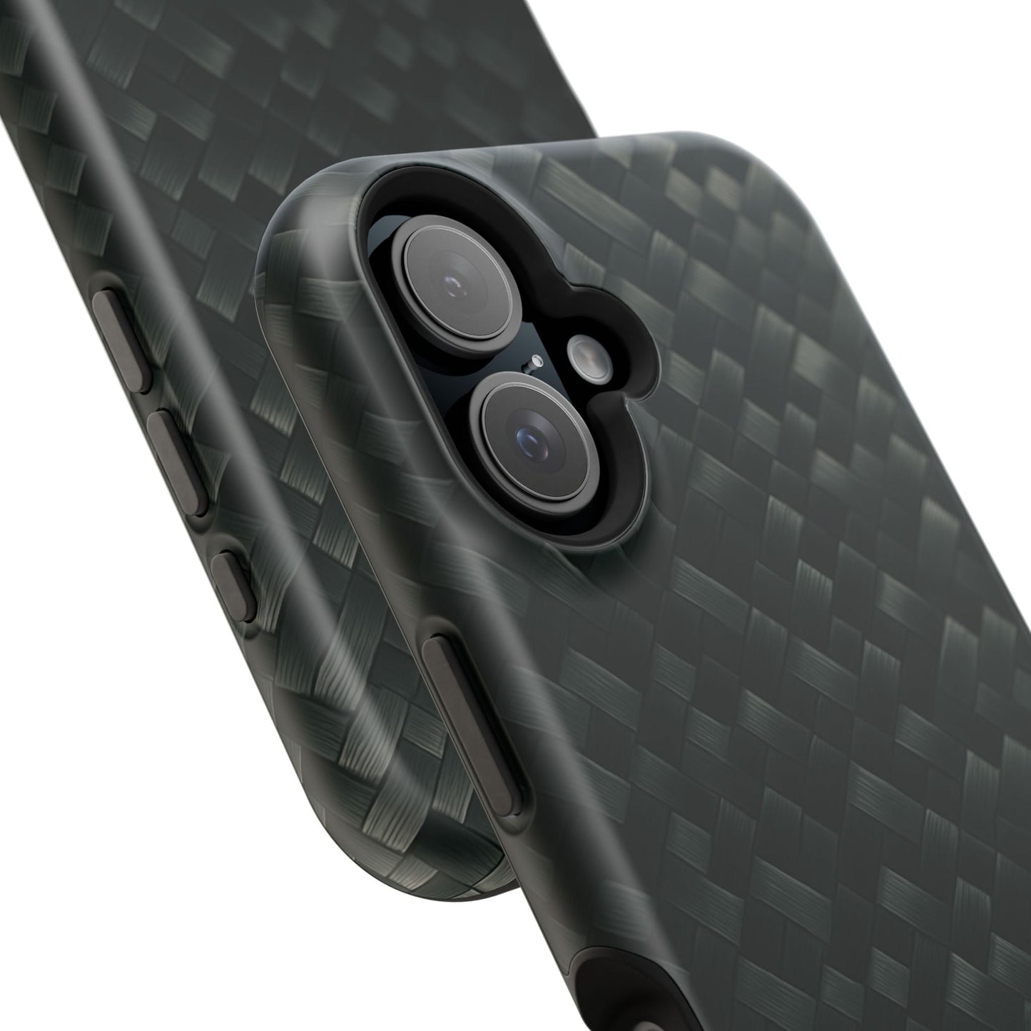 Dark Carbon Fiber Texture Magnetic Impact-Resistant iPhone Case | MagSafe compatible  Shamo's