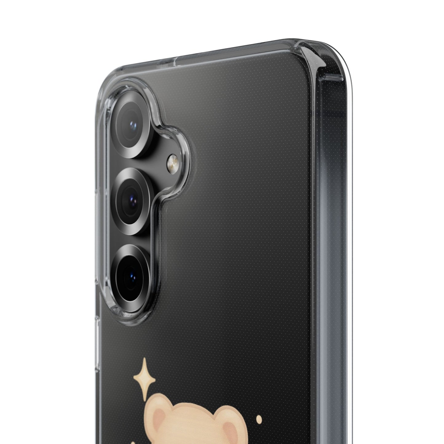 Romantic Teddy Bear Impact-Resistant iPhone Case with Heart Design