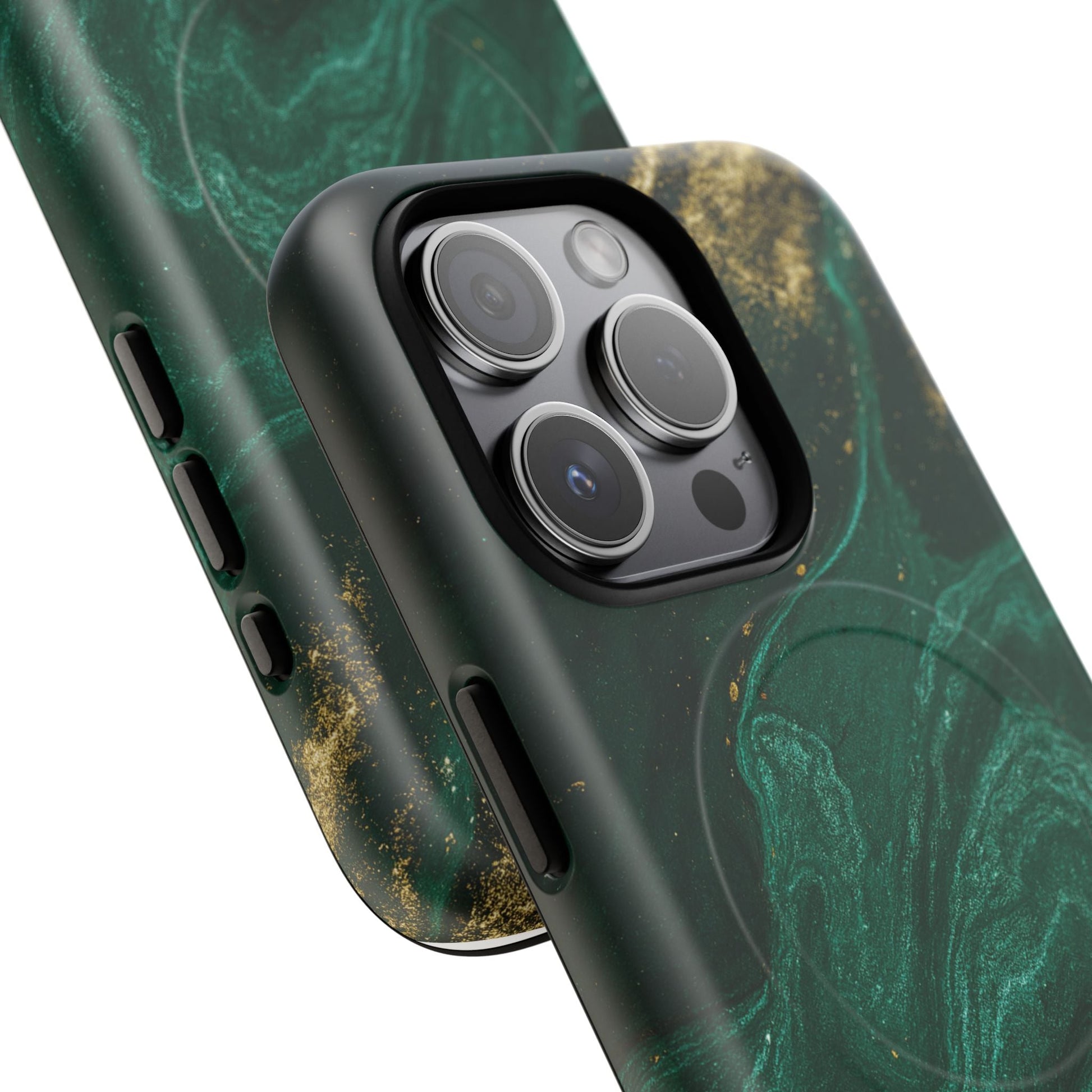 Emerald Marble with Gold Veins iPhone Case | with MagSafe  Shamo's