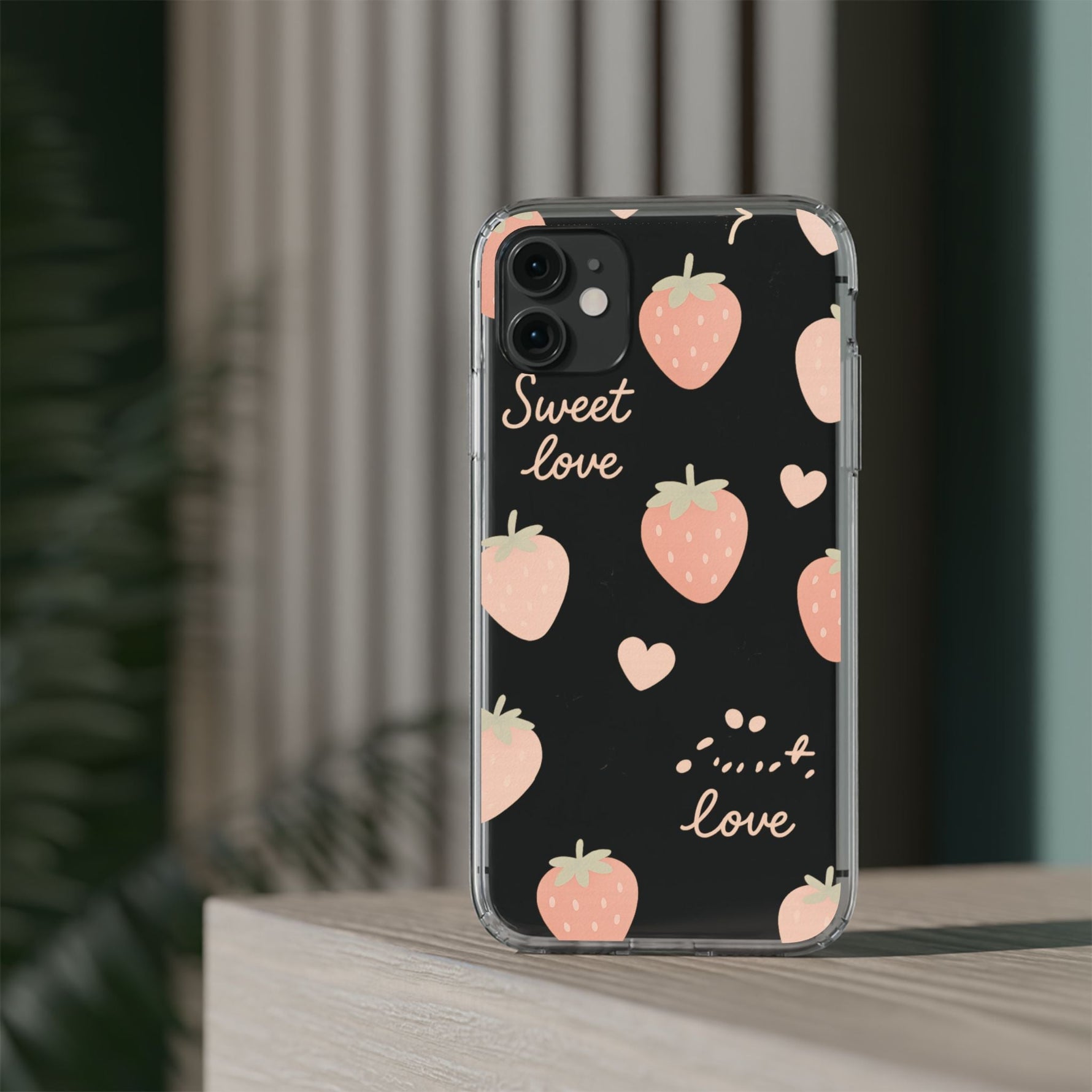 Sweet Love Strawberry Clear iPhone Case | MagSafe  Shamo's