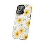 Yellow Flowers Summer Floral Magnetic Impact-Resistant iPhone Case with MagSafe Compatibility - iPhone 17 / Glossy - Shamo's