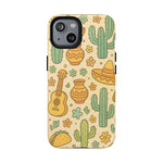 Mexico Hand-Drawn Cactus Pattern iPhone Case – Cute Desert Guitar & Sombrero Design | with MagSafe  Shamo's iPhone 14 / Matte