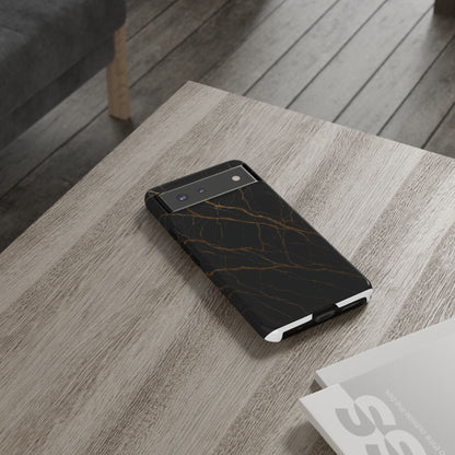 Black Marble Tough iPhone Case