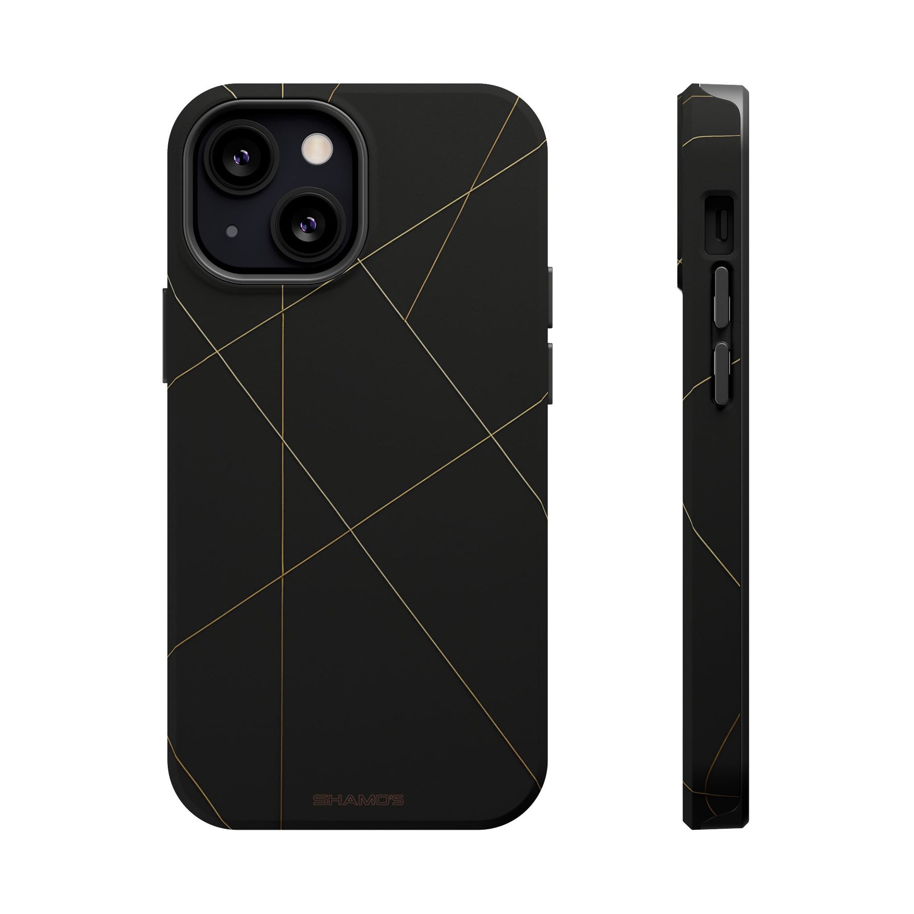 Funda para iPhone con diseño geométrico negro | MagSafe