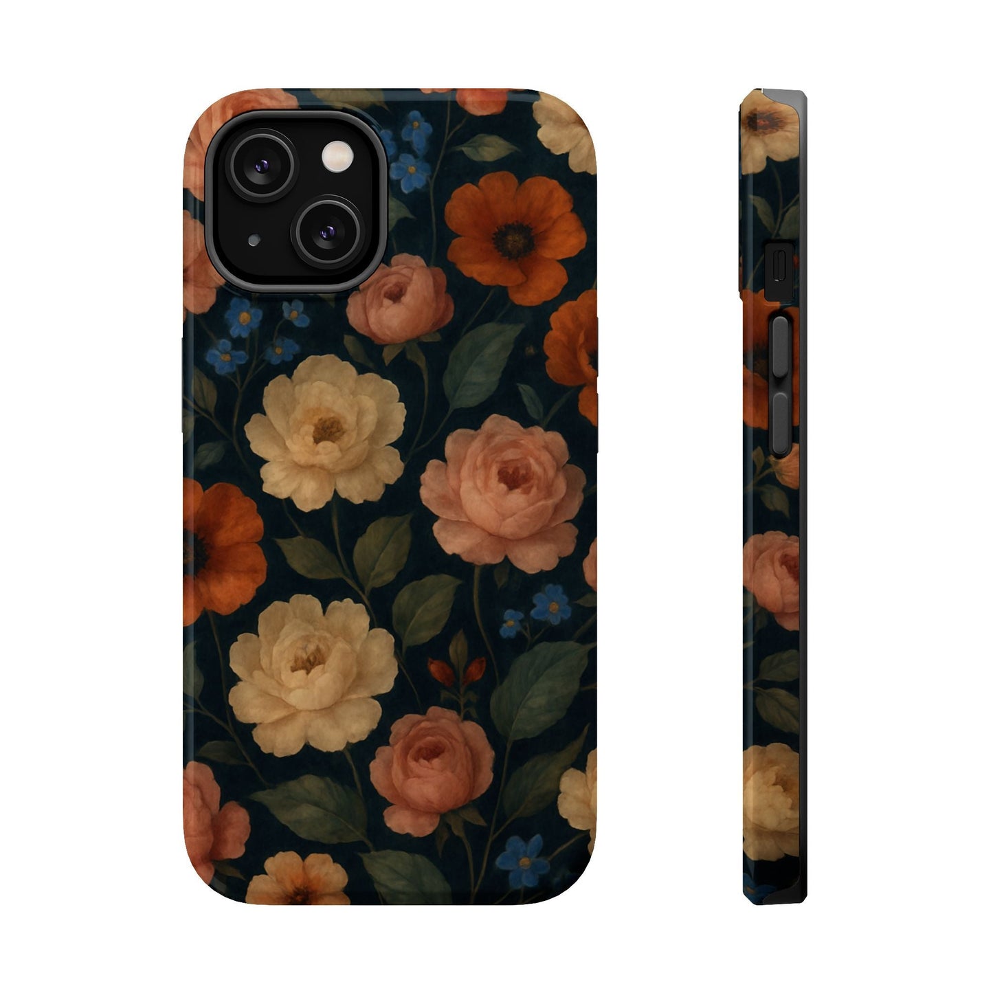 Floral Vintage Rose Magnetic Impact iPhone Case with MagSafe  Shamo's iPhone 14 / Glossy