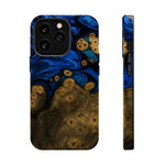 Blue Swirl & Burl Wood Impact iPhone Case | MagSafe compatible  Shamo's iPhone 13 Pro / Glossy