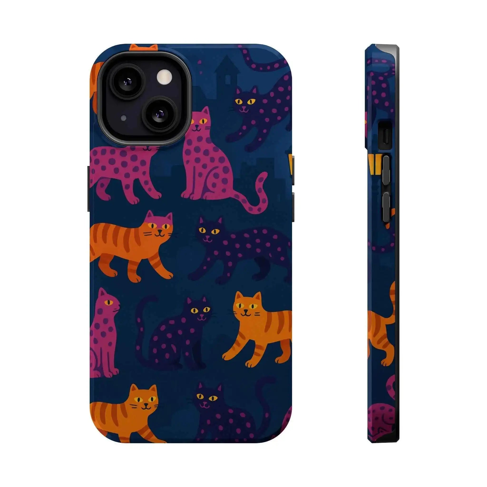 Colorful Cat Phone Case - MagSafe Impact-Resistant