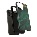 Emerald Marble with Gold Veins iPhone Case | with MagSafe  Shamo's