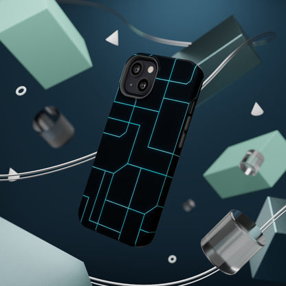 Neon Grid Magnetic Impact-Resistant iPhone Case | MagSafe compatible  Shamo's