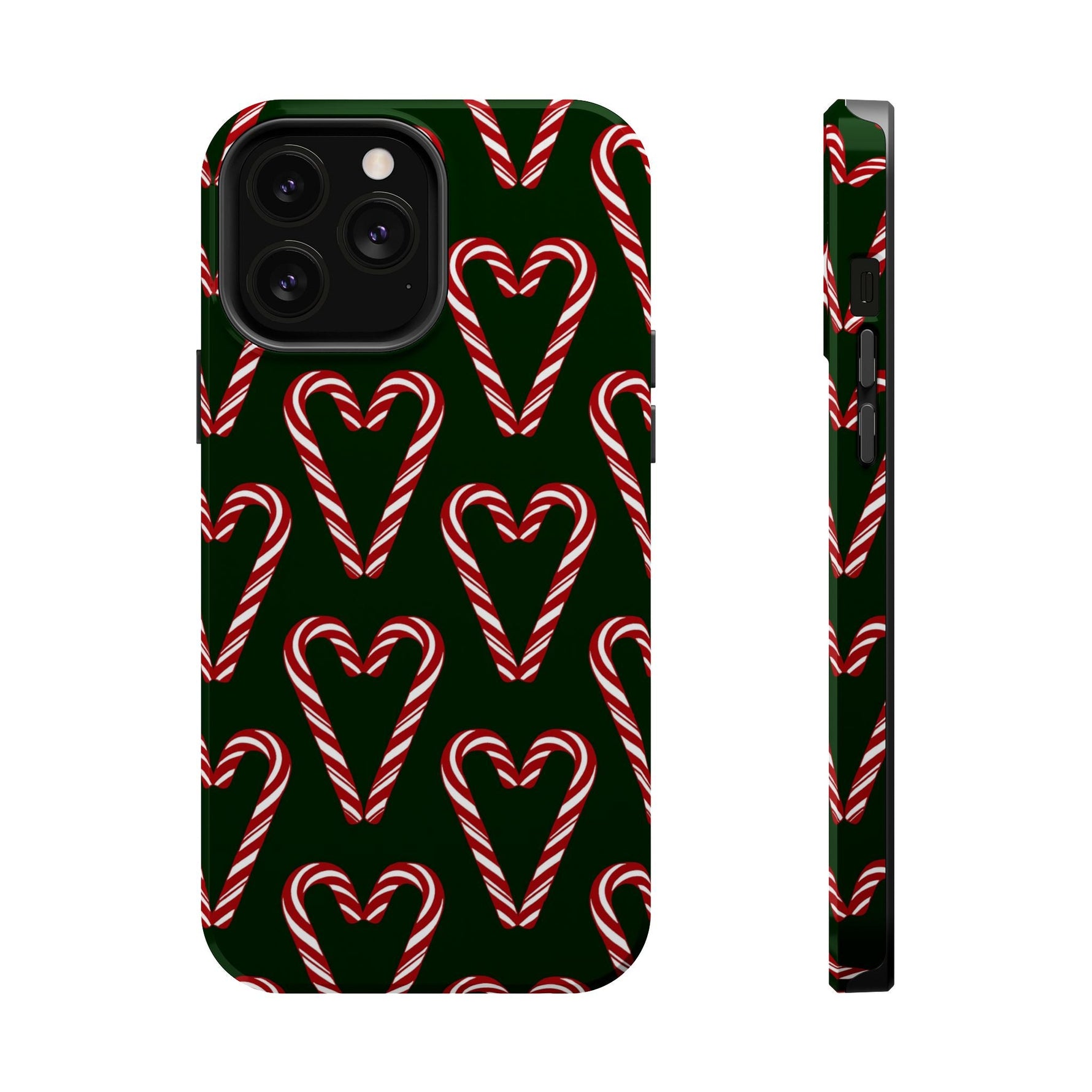 Candy Cane Heart MagSafe Impact-Resistant iPhone Case  Shamo's iPhone 13 Pro Max / Glossy