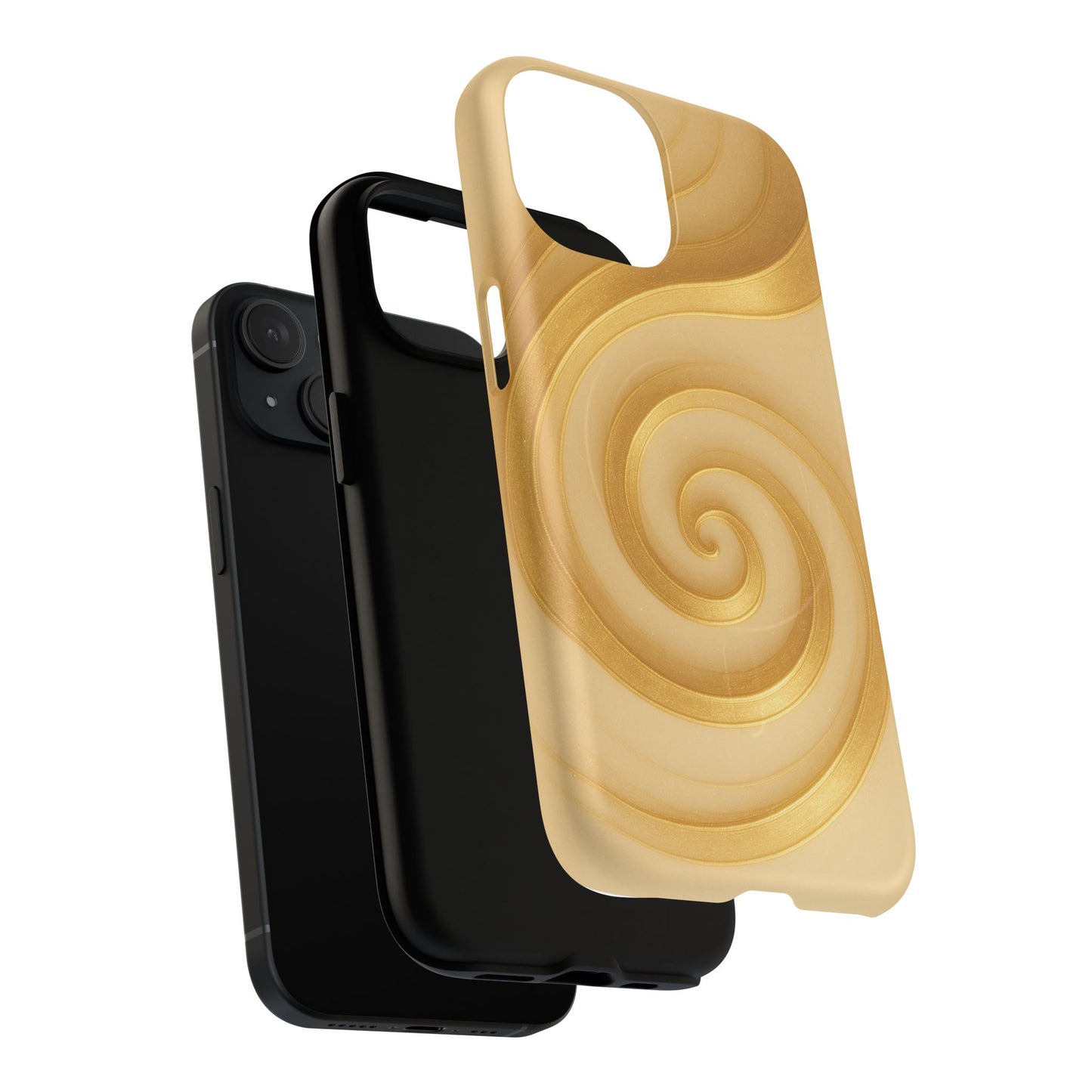 Luxury Series Swirl Gold iPhone Case compatible with MagSafe - Shamo's